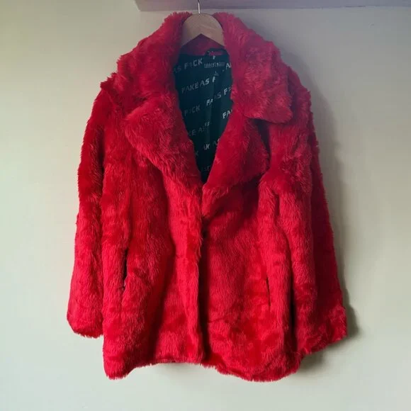 Current Mood Racked Up Faux Fur Jacket - Picture 2 of 10